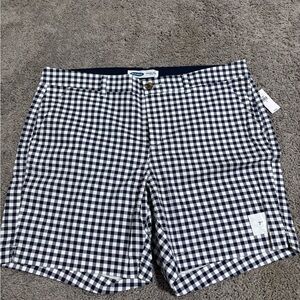 Old Navy Checkered Shorts - Navy Blue and White Women’s Size 16